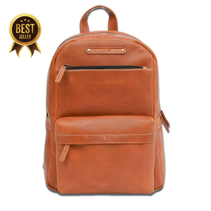 SANDSTONE - GENUINE LEATHER BACKPACK