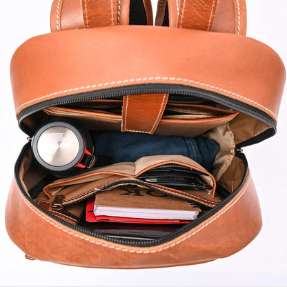SANDSTONE - GENUINE LEATHER BACKPACK