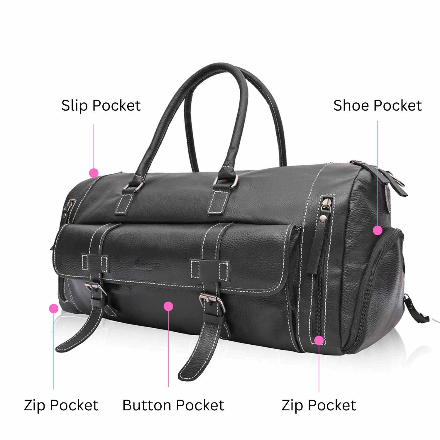 BLACKPANTHER - GENUINE LEATHER DUFFLE BAG