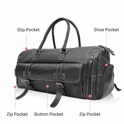 BLACKPANTHER - GENUINE LEATHER DUFFLE BAG