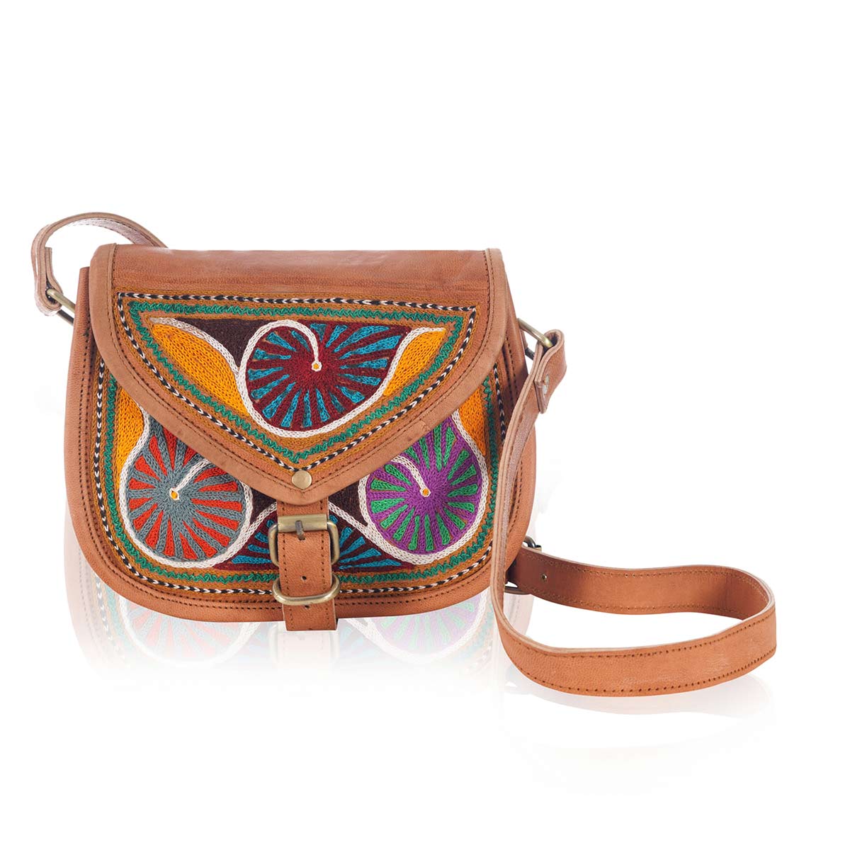 EnbroSide- Leather Sling Bag