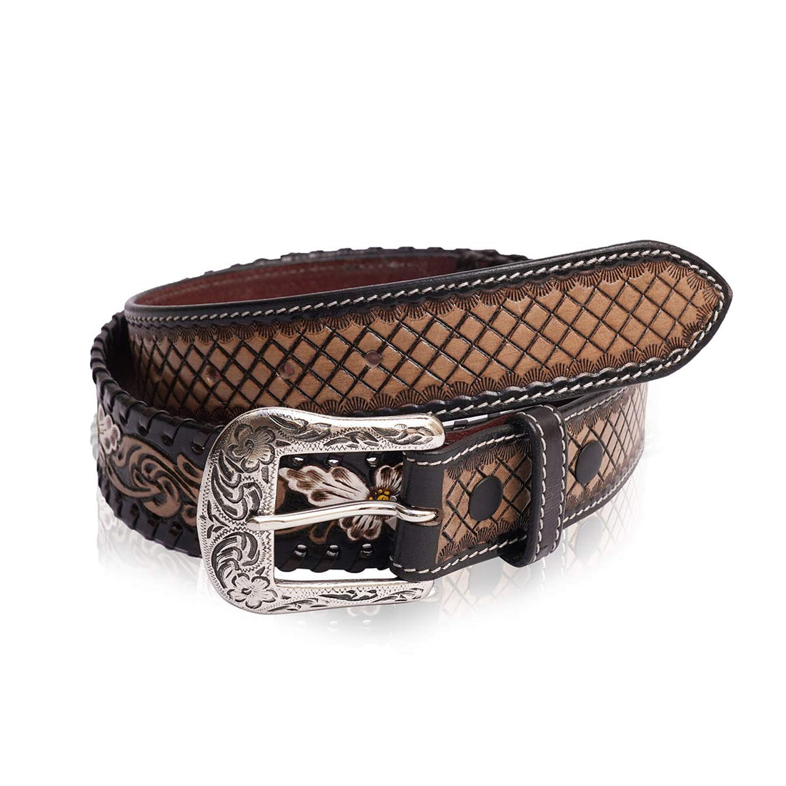 CoffBean- Leather Cowboy Belt