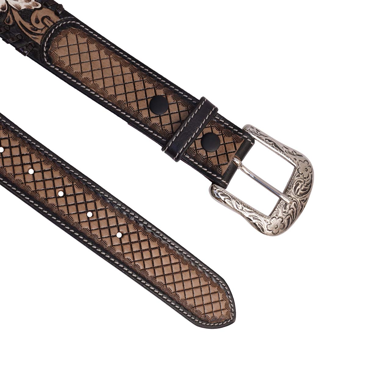 CoffBean- Leather Cowboy Belt