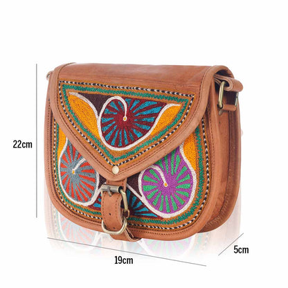 EnbroSide- Leather Sling Bag