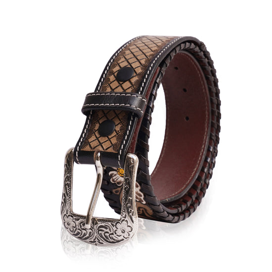 CoffBean- Leather Cowboy Belt