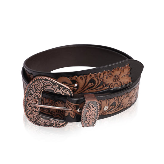 MuddyBla- Leather Cowboy Belt